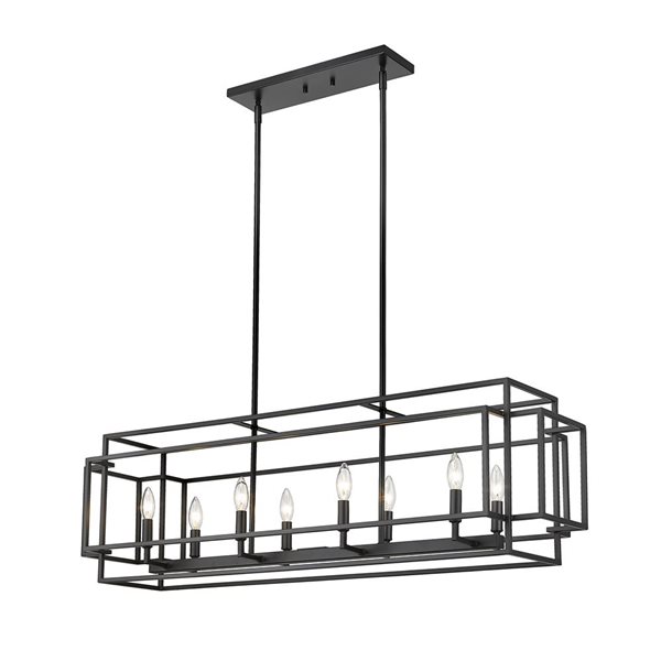 Z-Lite Matte Black Titania 8-Light Pendant