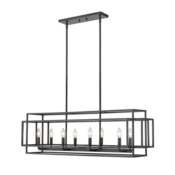 Z-Lite Matte Black Titania 8-Light Pendant