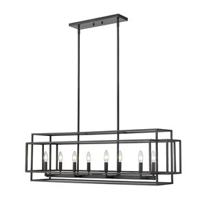 Z-Lite Matte Black Titania 8-Light Pendant