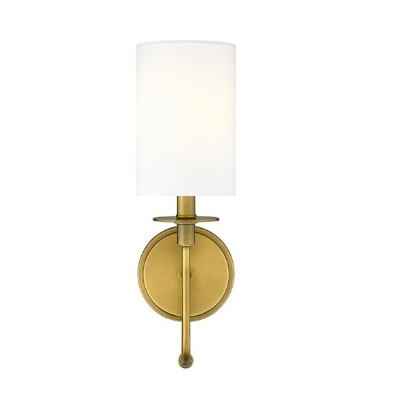 Z-Lite Rubbed Brass Ella 1-Light Wall Sconce