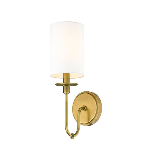 Z-Lite Rubbed Brass Ella 1-Light Wall Sconce