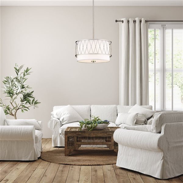 Z-Lite Brushed Nickel Dalton 3-Light Pendant