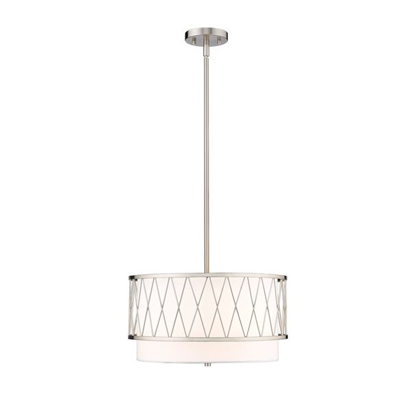 Z-Lite Brushed Nickel Dalton 3-Light Pendant