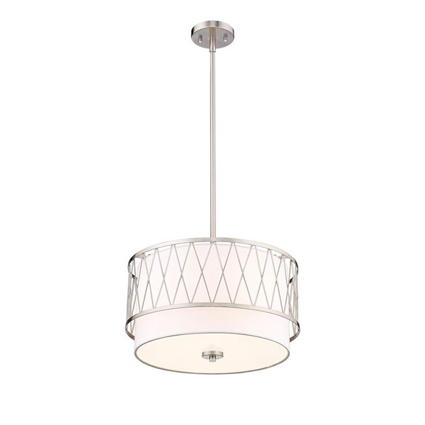 Z-Lite Brushed Nickel Dalton 3-Light Pendant