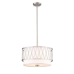 Z-Lite Brushed Nickel Dalton 3-Light Pendant