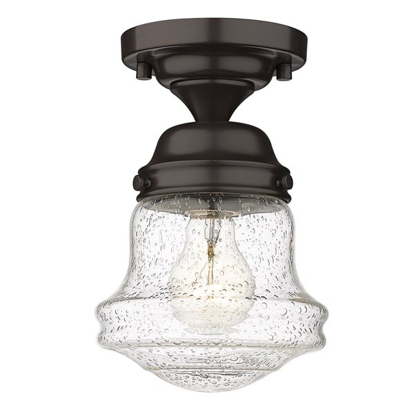 Z-Lite Bronze Vaughn 1-Light Flush Mount