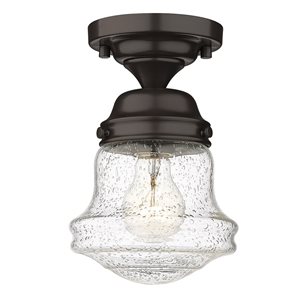 Z-Lite Bronze Vaughn 1-Light Flush Mount