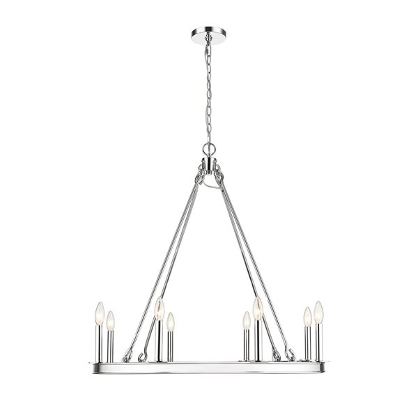 Z-Lite Polished Nickel Barclay 8-Light Chandelier