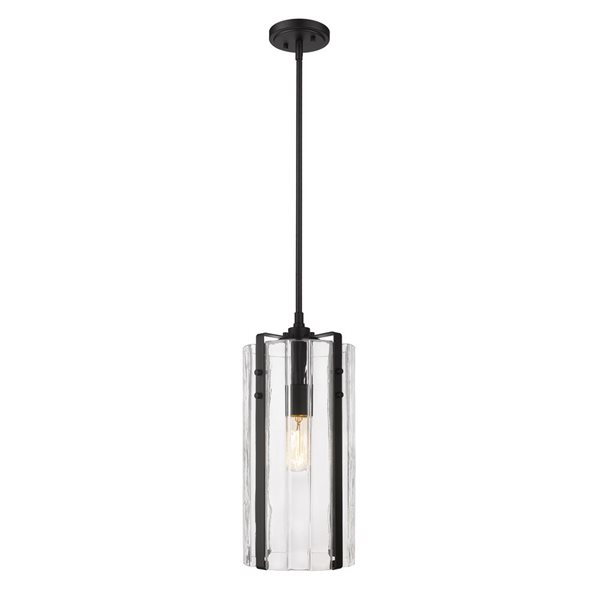 Z-Lite Matte Black Alverton 1-Light Pendant