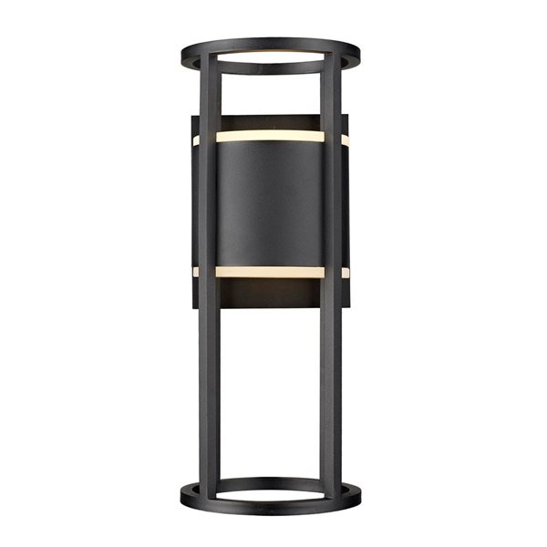 Z-Lite Black 7.25-in Luca 2-Light Outdoor Wall Sconce