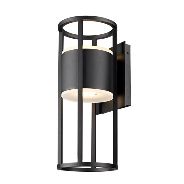 Z-Lite Black 7.25-in Luca 2-Light Outdoor Wall Sconce