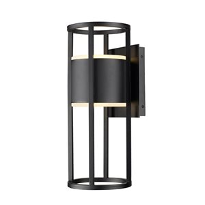 Z-Lite Black 7.25-in Luca 2-Light Outdoor Wall Sconce