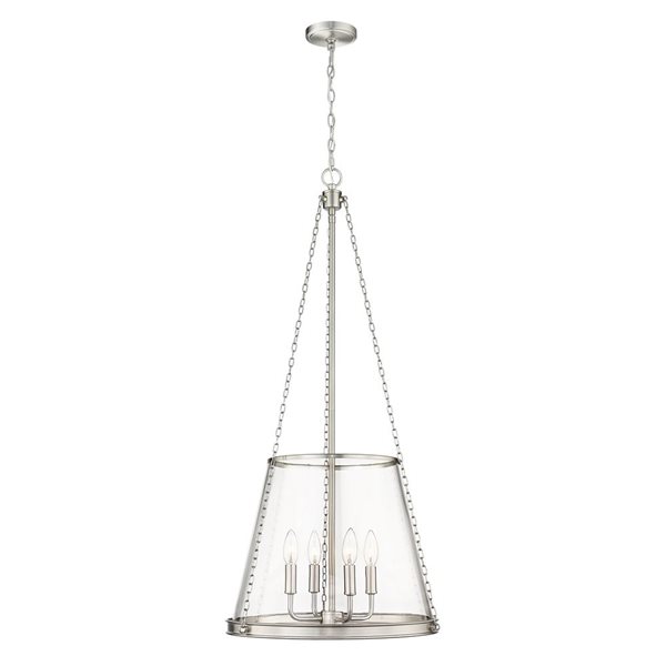 Z-Lite Brushed Nickel Prescott 4-Light Pendant