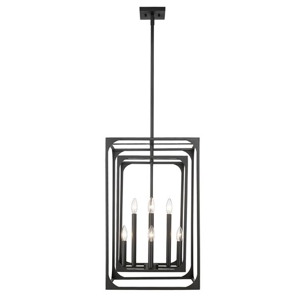 Z-Lite Matte Black Easton 8-Light Chandelier