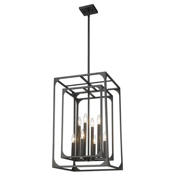 Z-Lite Matte Black Easton 8-Light Chandelier