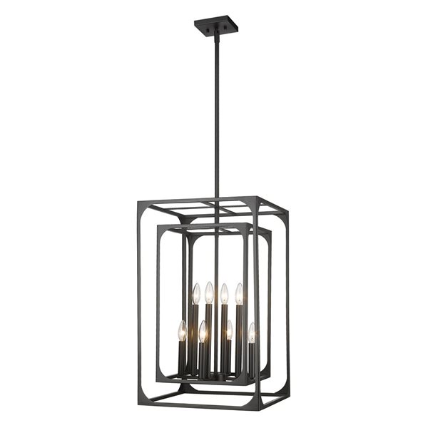 Z-Lite Matte Black Easton 8-Light Chandelier