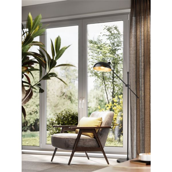 Z-Lite Bellamy Matte Black  1-Light Floor Lamp