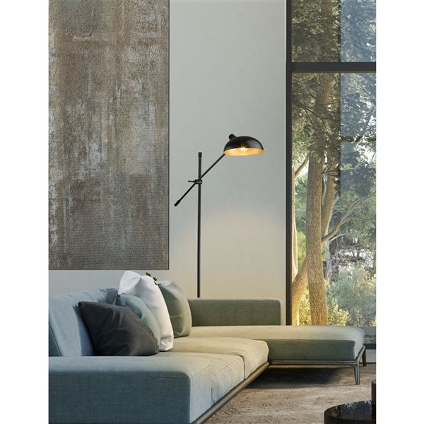 Z-Lite Bellamy Matte Black  1-Light Floor Lamp