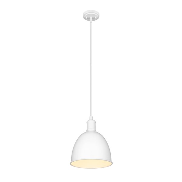 Z-Lite Satin White Sawyer 1-Light Pendant