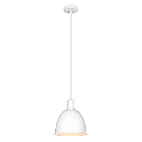 Z-Lite Satin White Sawyer 1-Light Pendant