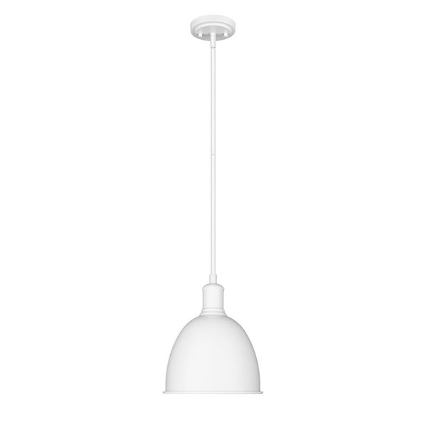 Z-Lite Satin White Sawyer 1-Light Pendant