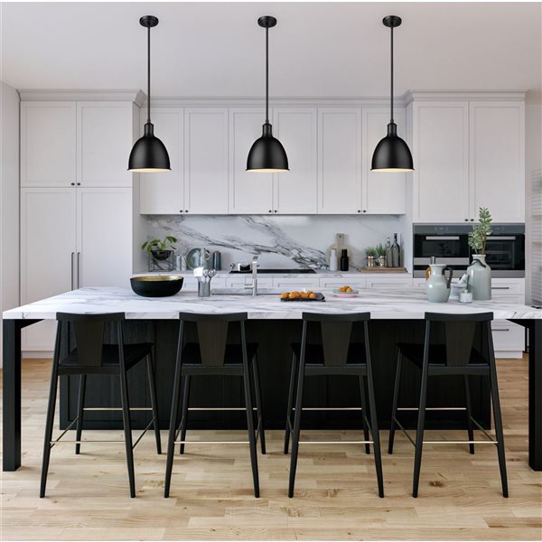 Z-Lite Matte Black Sawyer 1-Light Pendant