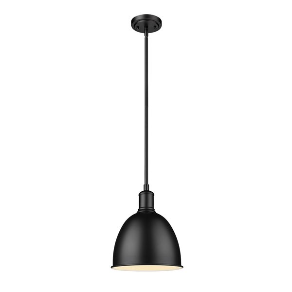 Z-Lite Matte Black Sawyer 1-Light Pendant