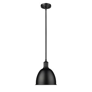 Z-Lite Matte Black Sawyer 1-Light Pendant