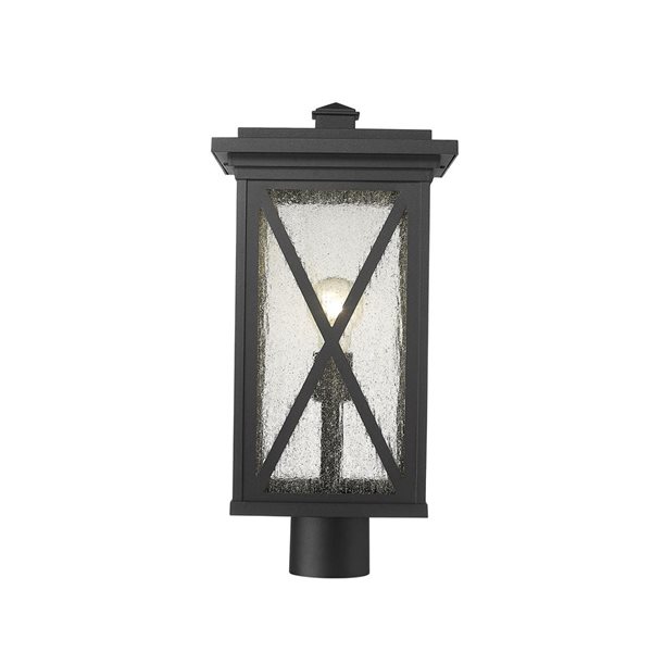 Z-Lite Black Brookside 1-Light Outdoor Post Mount Fixture