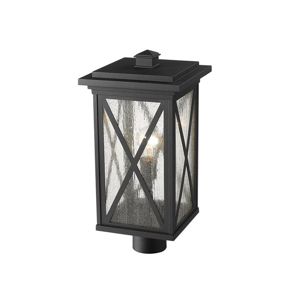Z-Lite Black Brookside 1-Light Outdoor Post Mount Fixture