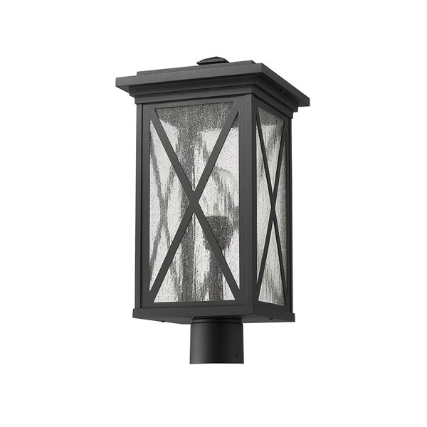 Z-Lite Black Brookside 1-Light Outdoor Post Mount Fixture