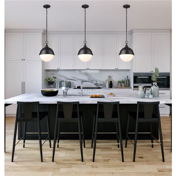 Z-Lite Matte Black Peyton 2-Light Pendant