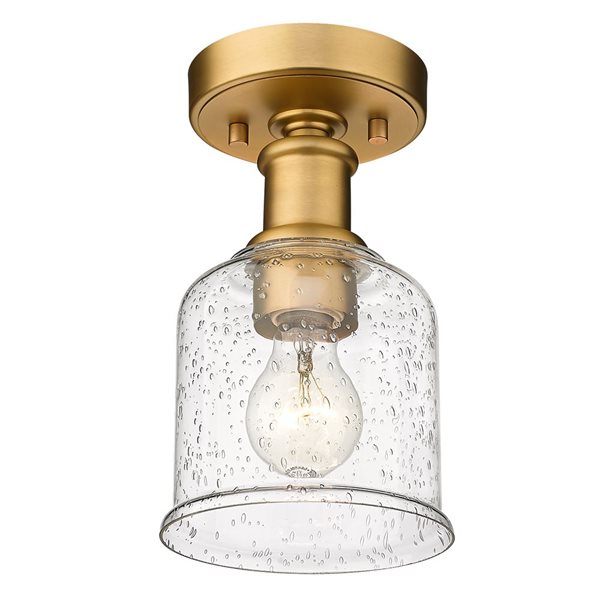 Z-Lite Heritage Brass Bryant 1-Light Flush Mount