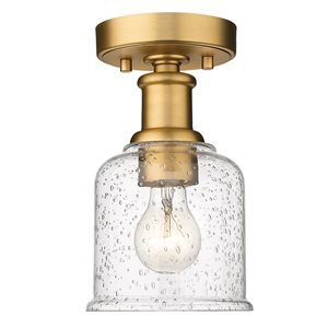 Z-Lite Heritage Brass Bryant 1-Light Flush Mount