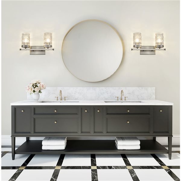 Z-Lite Brushed Nickel Archer 2-Light Vanity