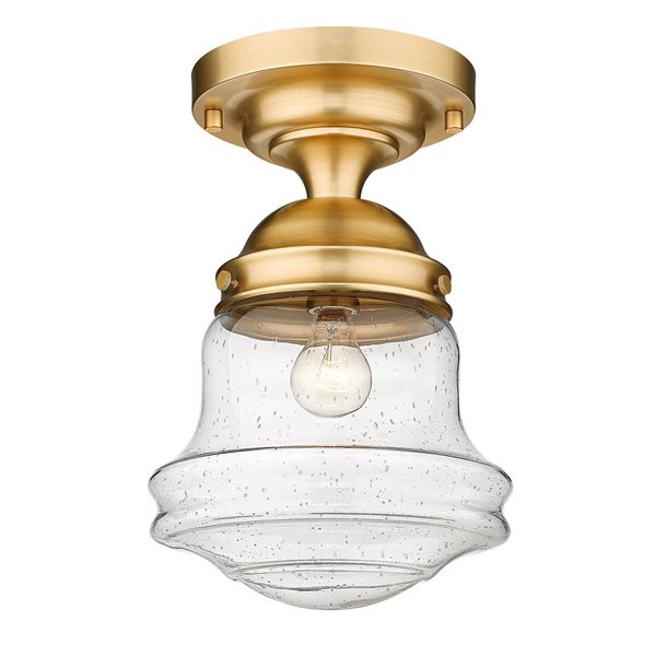 Z-Lite Heritage Brass Vaughn 1-Light Flush Mount