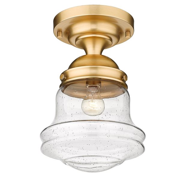 Z-Lite Heritage Brass Vaughn 1-Light Flush Mount