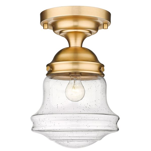 Z-Lite Heritage Brass Vaughn 1-Light Flush Mount