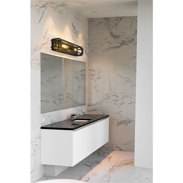 Z-Lite Matte Black Titania 2-Light Vanity