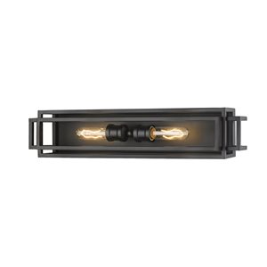 Z-Lite Matte Black Titania 2-Light Vanity