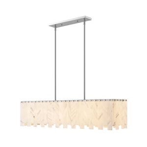 Z-Lite Polished Nickel Alabaster Viviana 7-Light Island Lighting