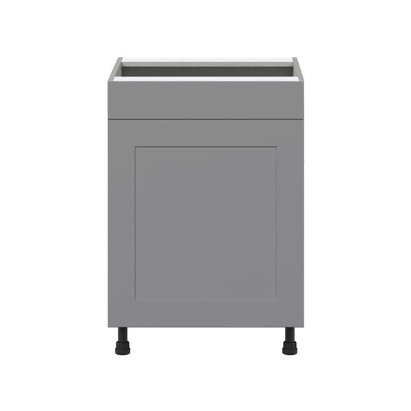 Hugo&Borg Beaumont 24 x 34.5 x 24.88-in Painted Slate Grey Sink Base Semi-Custom Cabinet