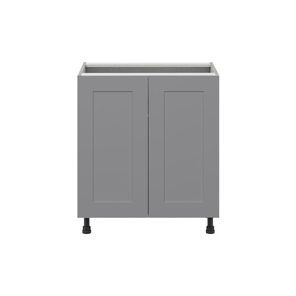 Hugo&Borg Beaumont 30 x 34.5 x 24.88-in Painted Slate Grey Door Base Semi-Custom Cabinet