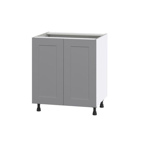 Hugo&Borg Beaumont 30 x 34.5 x 24.88-in Painted Slate Grey Door Base Semi-Custom Cabinet