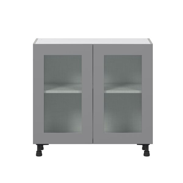 Hugo&Borg Beaumont 36 x 34.5 x 14.88-in Painted Slate Grey Door Base Semi-Custom Cabinet