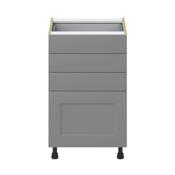 Hugo&Borg Beaumont 21 x 34.5 x 24.88-in Painted Slate Grey Drawer Base Semi-Custom Cabinet