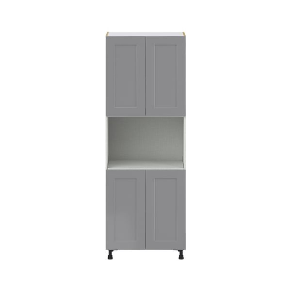 Hugo&Borg Beaumont 30 x 84.5 x 24.88-in Painted Slate Grey Door Pantry Semi-Custom Cabinet