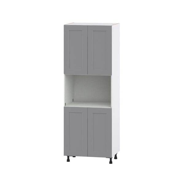 Hugo&Borg Beaumont 30 x 84.5 x 24.88-in Painted Slate Grey Door Pantry Semi-Custom Cabinet