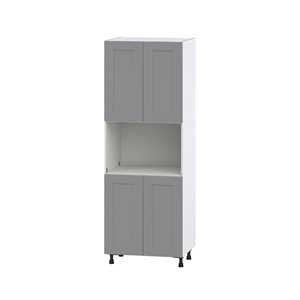 Hugo&Borg Beaumont 30 x 84.5 x 24.88-in Painted Slate Grey Door Pantry Semi-Custom Cabinet