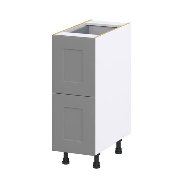 Hugo&Borg Beaumont 12 x 34.5 x 24.88-in Painted Slate Grey Drawer Base Semi-Custom Cabinet